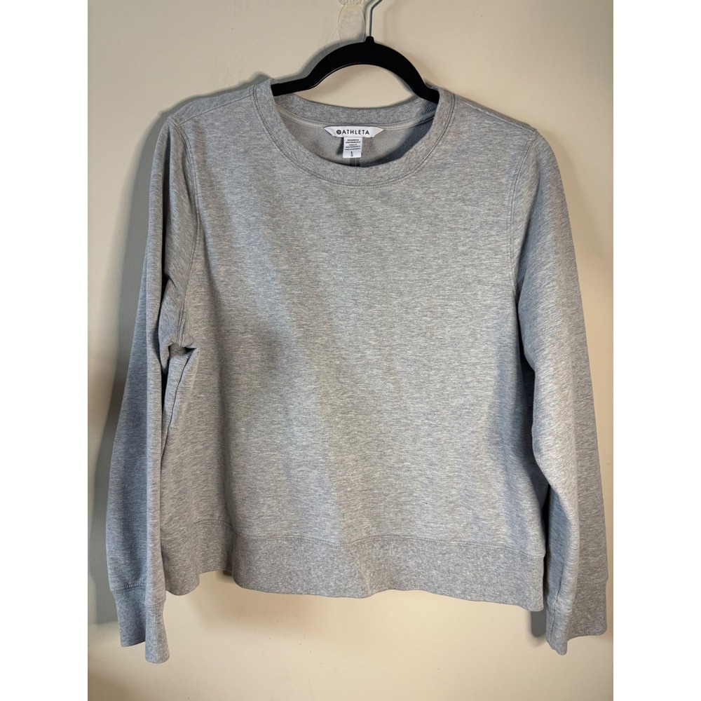 Athleta Womens Coaster Luxe Sweatshirt Heather Gray Crewneck L 842918-06